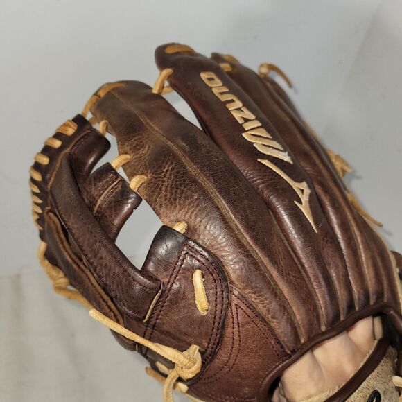 Mizuno Glove Baseball Brown Leather Softball Left Handed 12.5" Model GFN 1250B3 - Picture 10 of 14